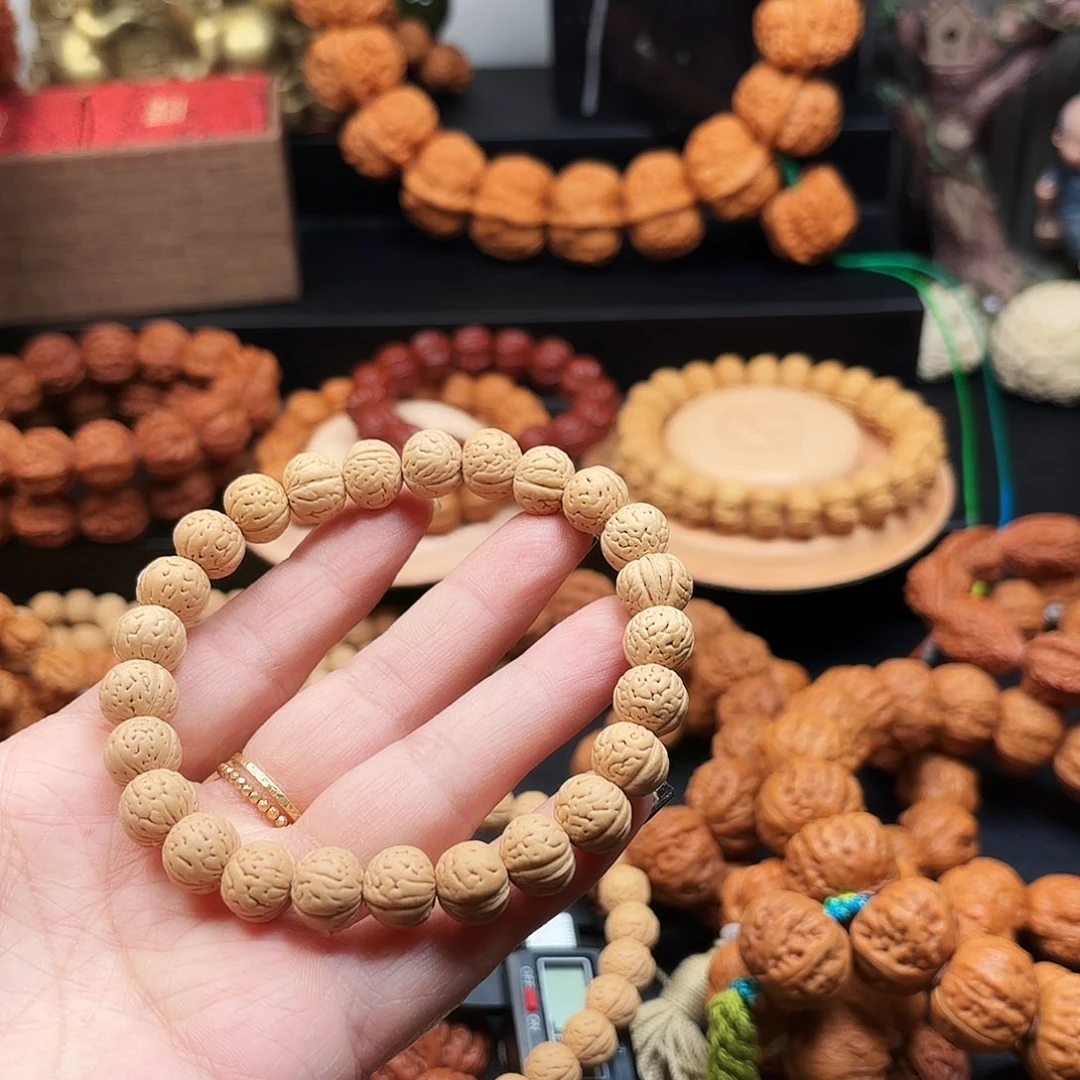 一***淡把件文玩核桃桃核手串