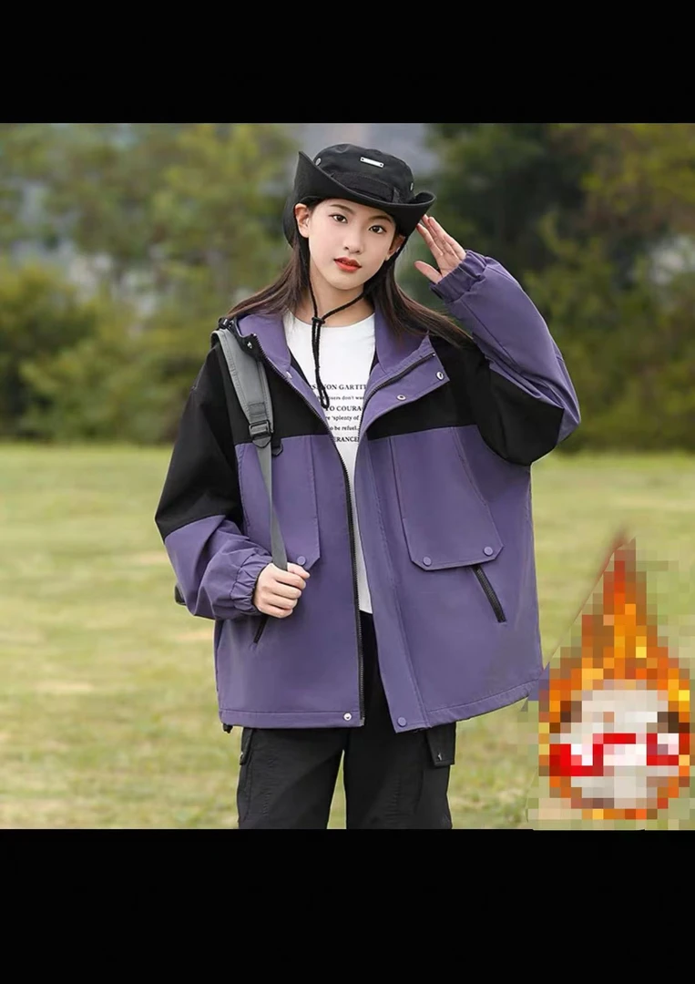243JA05～高品质秋冬季中性加厚冲锋衣外套（加厚里衬）