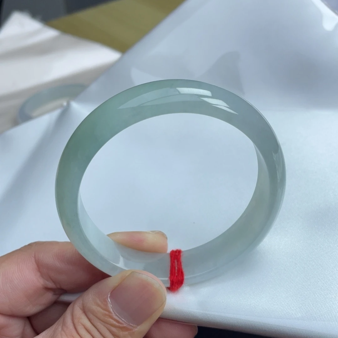 翡翠未镶嵌手镯60.5糯冰宽版