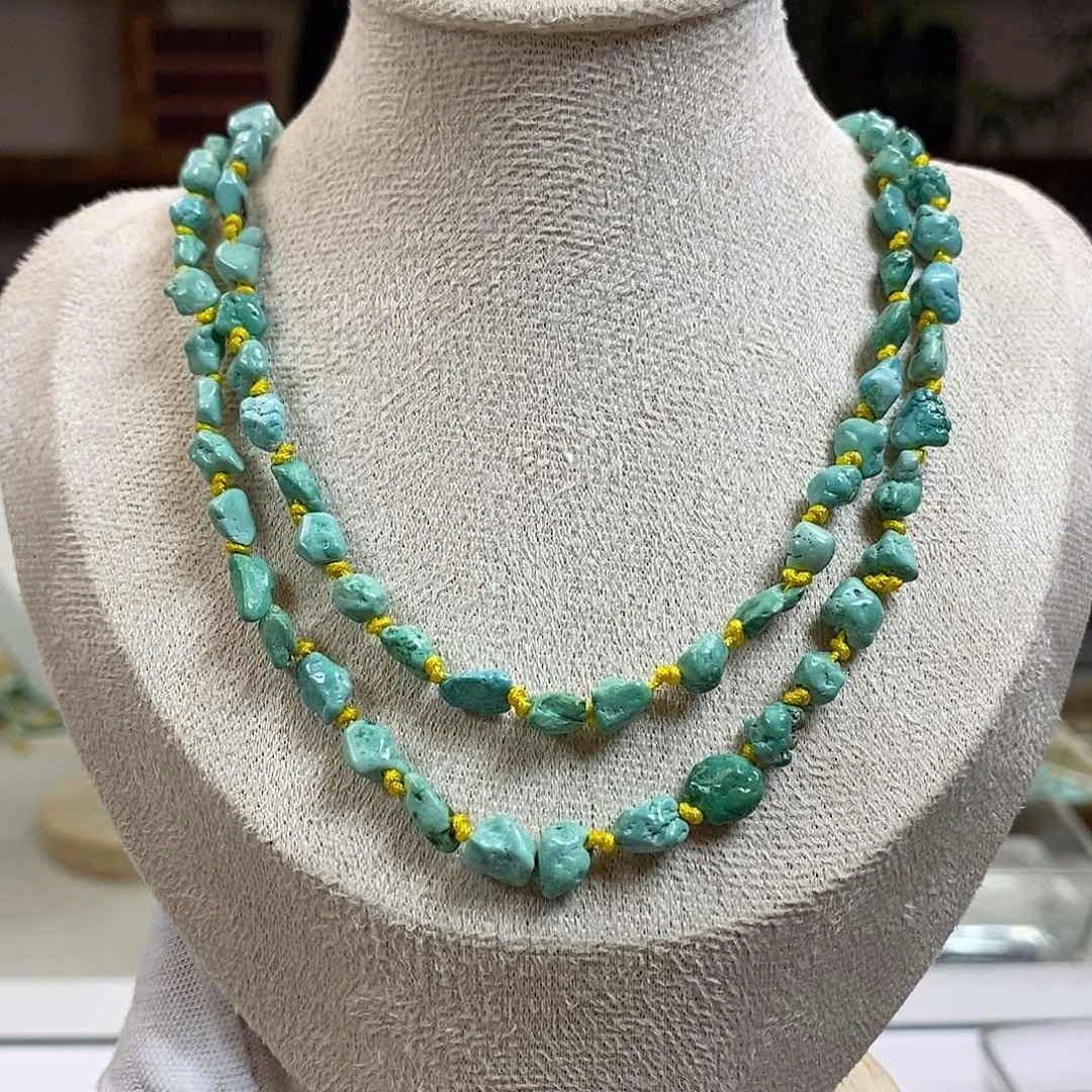 绿松石A13菜籽黄随行108未镶嵌