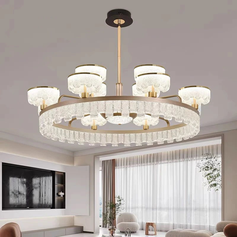 ［春云灯饰］2025年新款豪华大气简约客厅灯创意轻奢别墅大厅圈圈灯