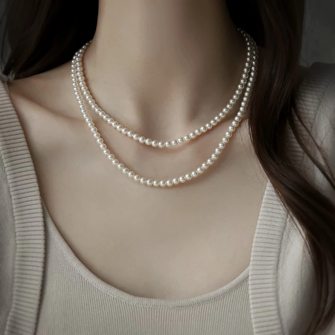 氵炎水沴珠轻奢长款项链6001【3mm】