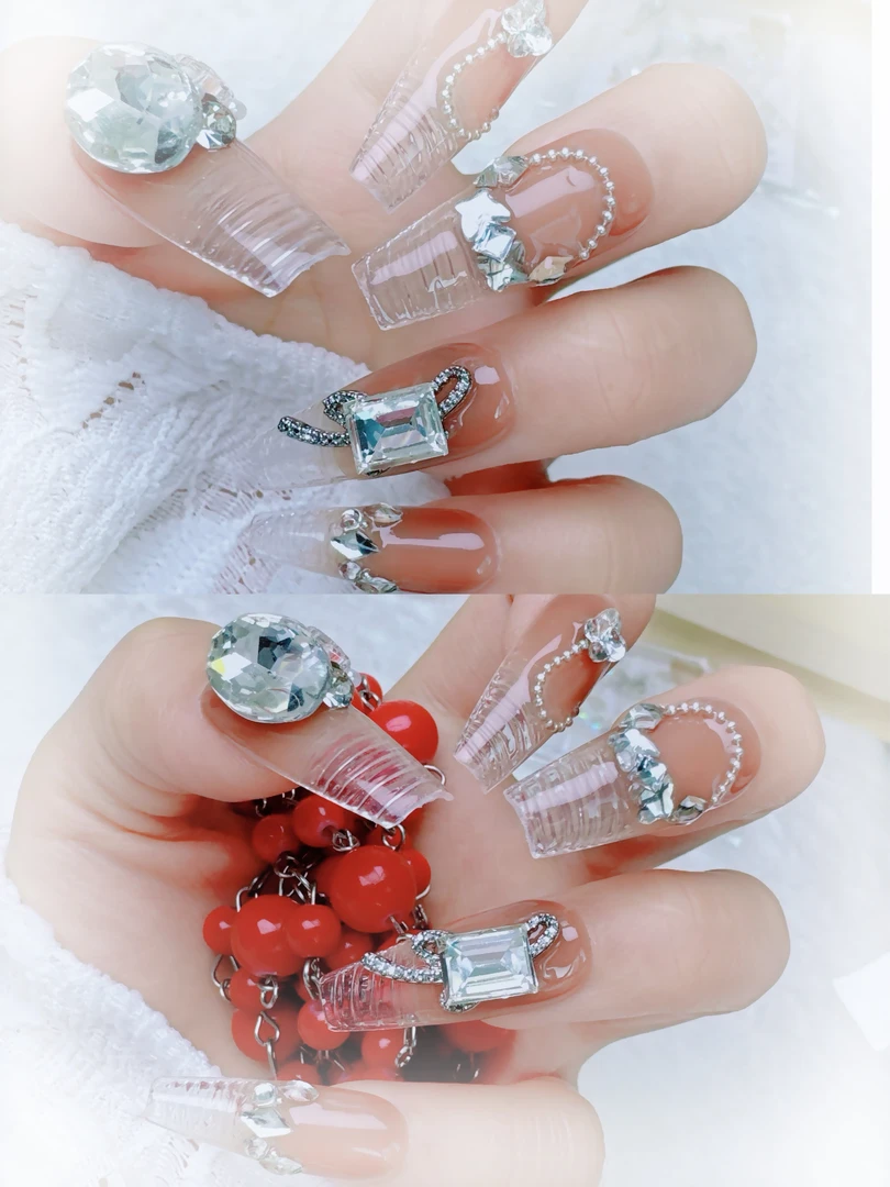 微微ins纯手工穿戴甲穿戴式默认微瑕