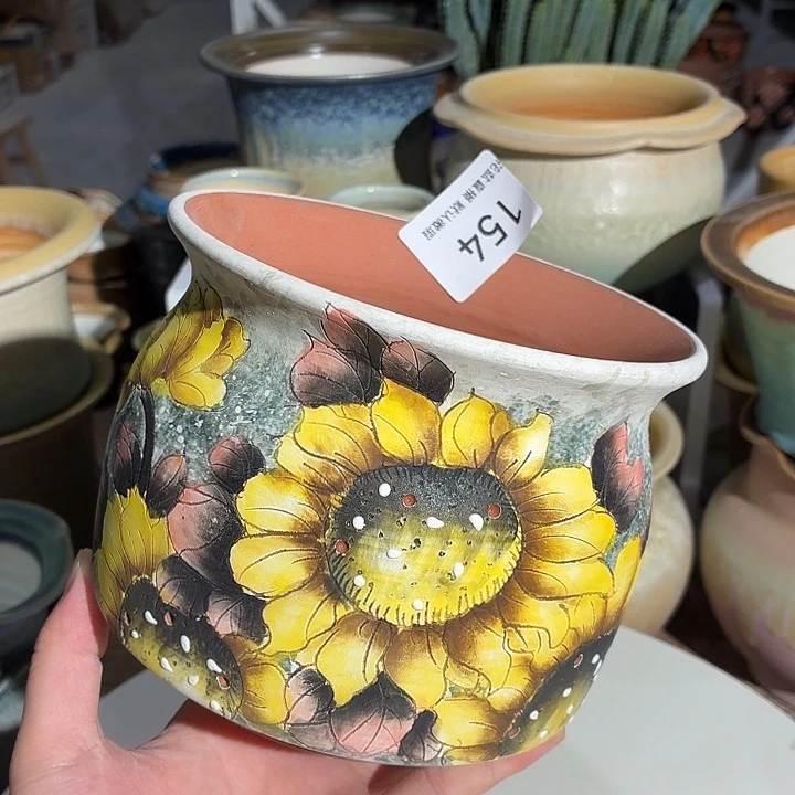 花盆花盆手绘微瑕