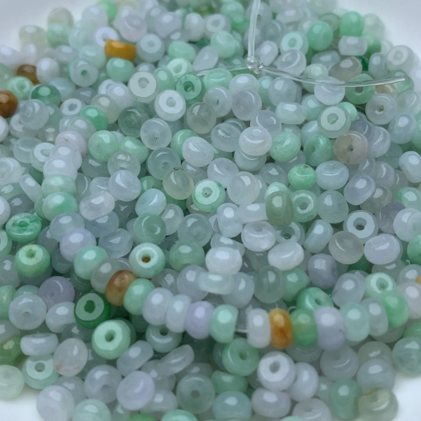 【闪购商品】翡翠手链未镶嵌卡2x4三彩算盘80颗
