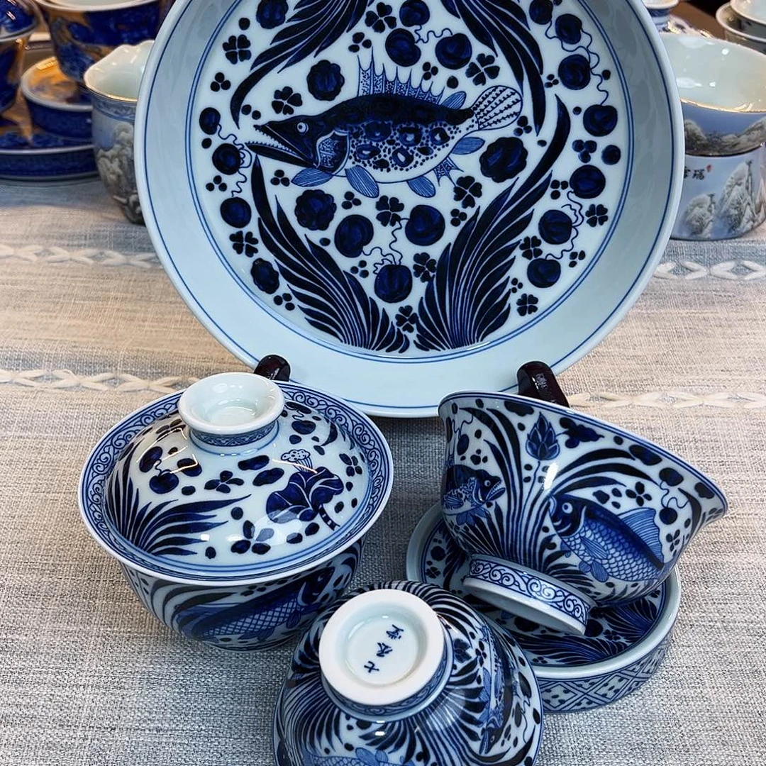 黑***风景德镇陶瓷高温套组