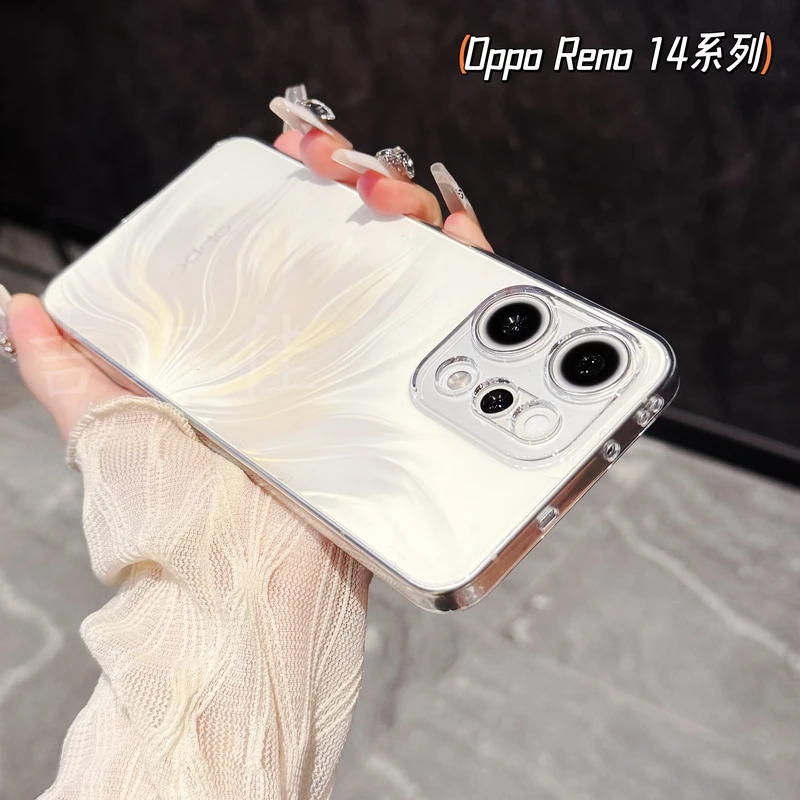 吉迩佳适用opporeno14透明肤感手机壳reno14pro超薄简约磨砂硬壳