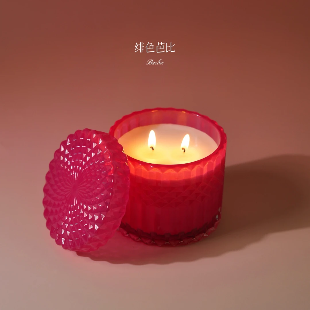 【绯色芭比】净含量340g大克重|清新奶欲玫瑰牡丹香薰蜡烛