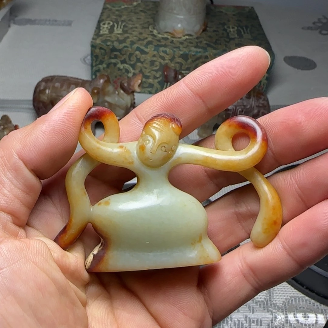 和田玉挂件未镶嵌草*