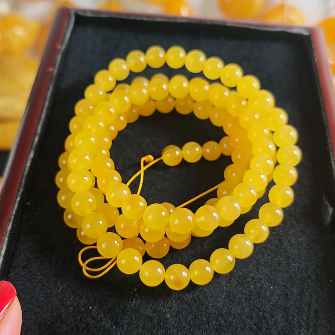 手链蜜蜡未镶嵌佛珠108。8十