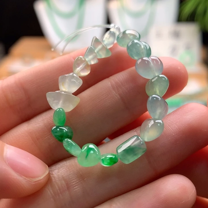 翡翠未镶嵌手链天然缅甸A货翡翠