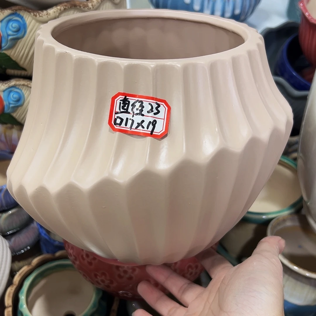 外贸尾单陶瓷花盆凑10米包邮