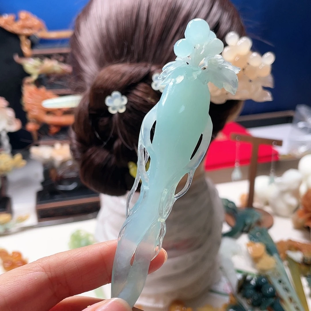 【闪购商品】未镶嵌岫玉发饰大*