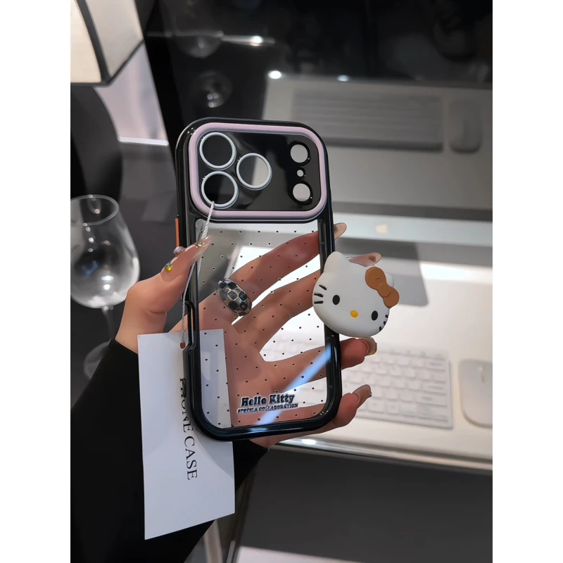 kt爱心波点适用苹果17pro手机壳16pm奶油华为p80荣耀oppo小米vivo