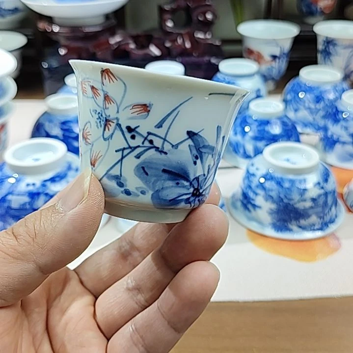 景德镇手绘陶瓷茶具杯子