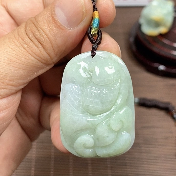 颈饰未镶嵌翡翠天然翡翠玉A货配证书