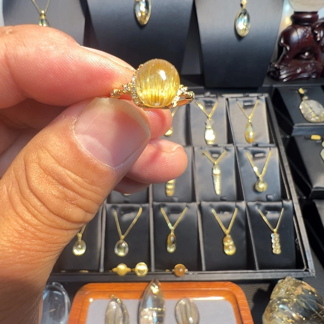 发晶银S925镶嵌戒指