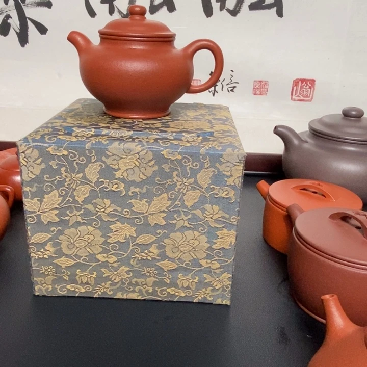 入***秋红泥茶壶原矿红泥掇只壶200cc全手工花泥