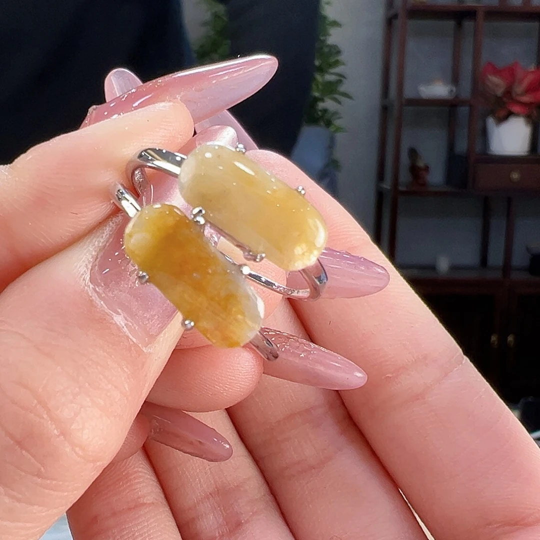 翡翠戒指银S925镶嵌多样性发货一个