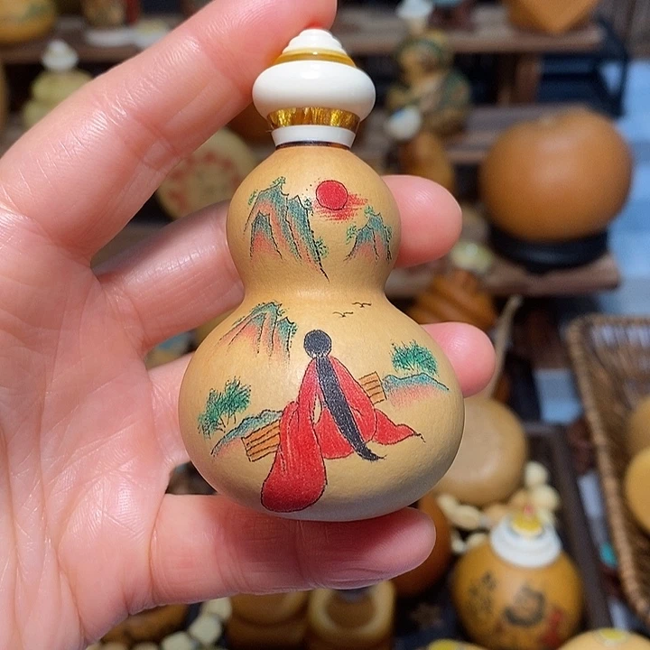 手工针刺美女葫芦