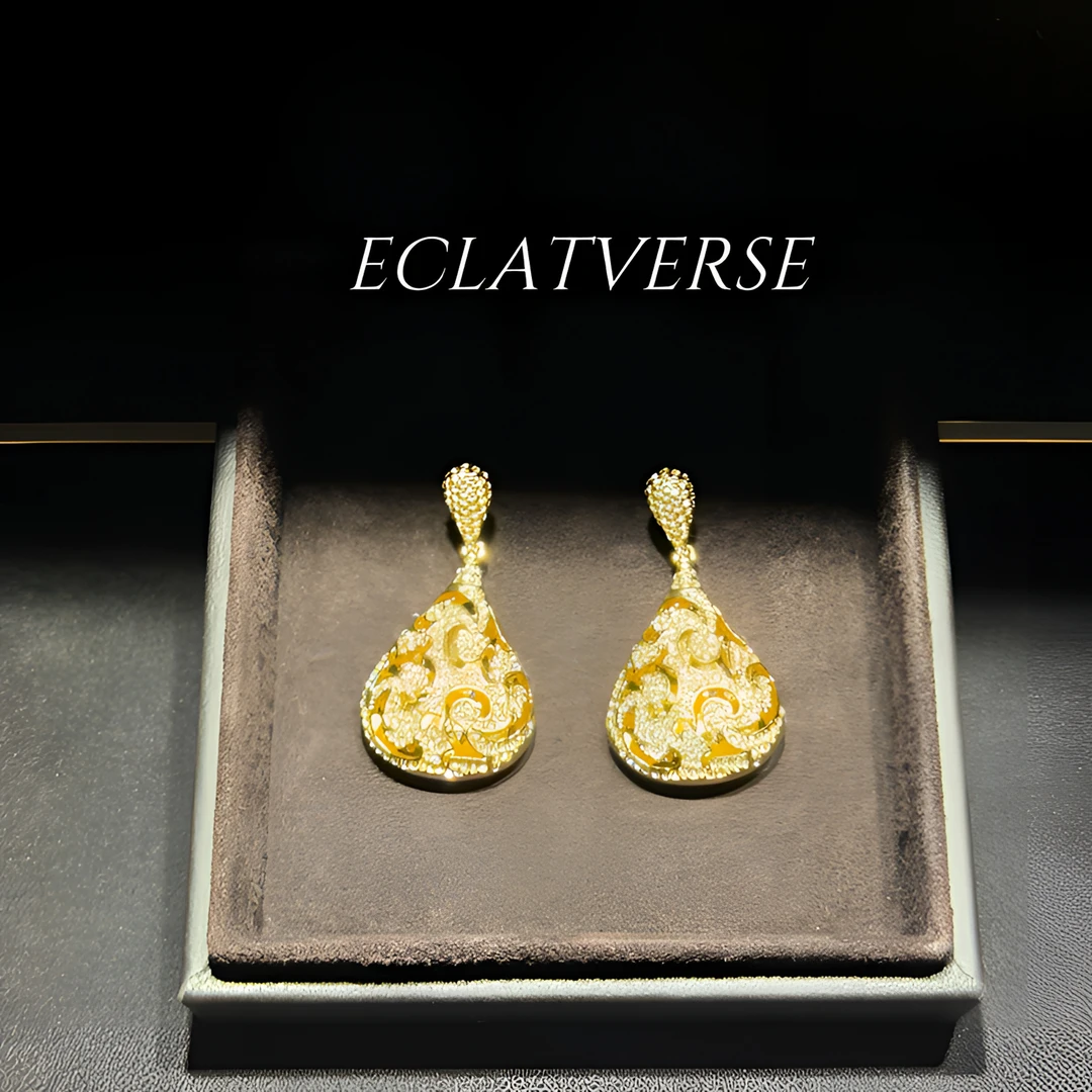 铜合金仿水晶耳饰 9016铜合金仿水晶耳饰复古轻奢