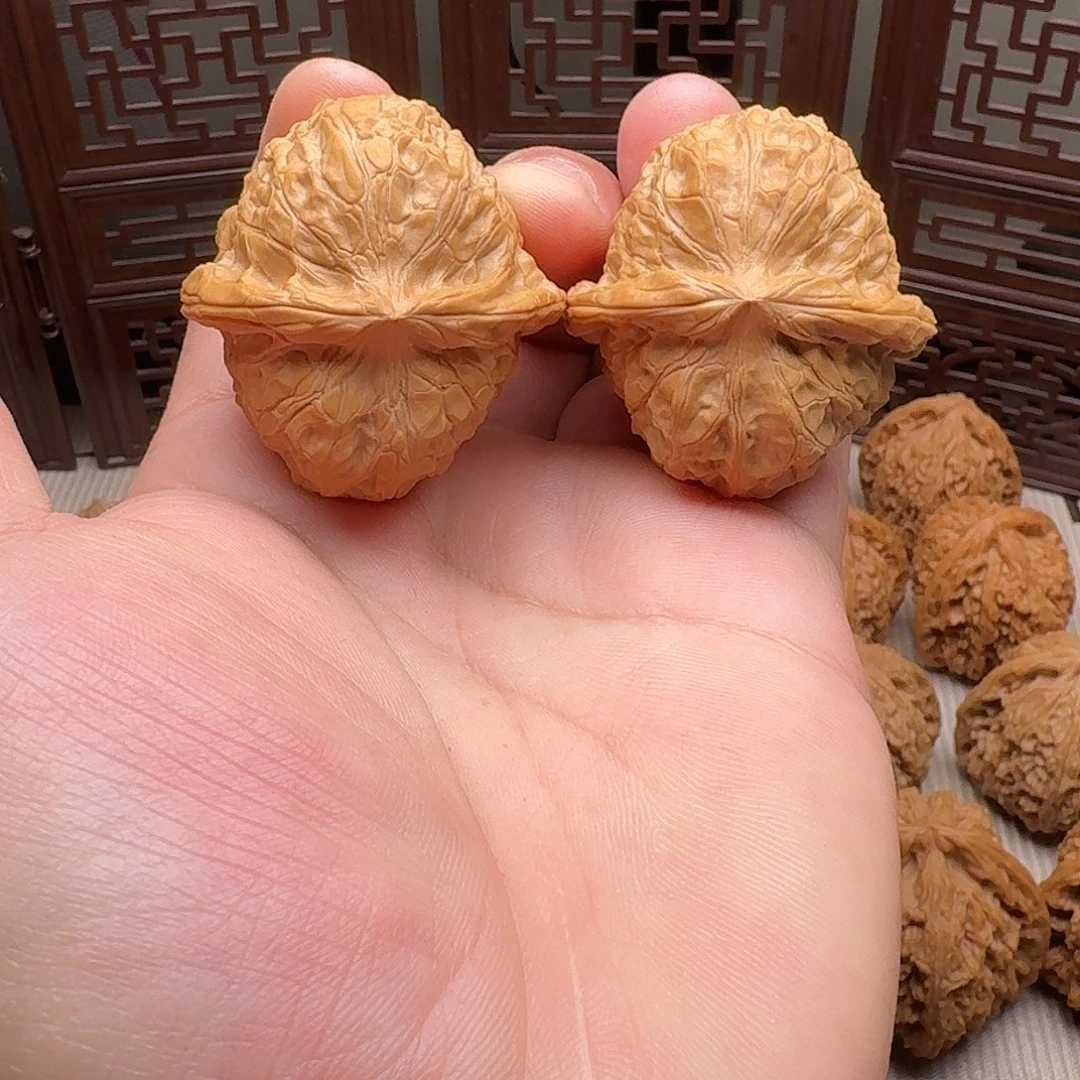 把件文玩核桃43尺全品凹底南瓜墩