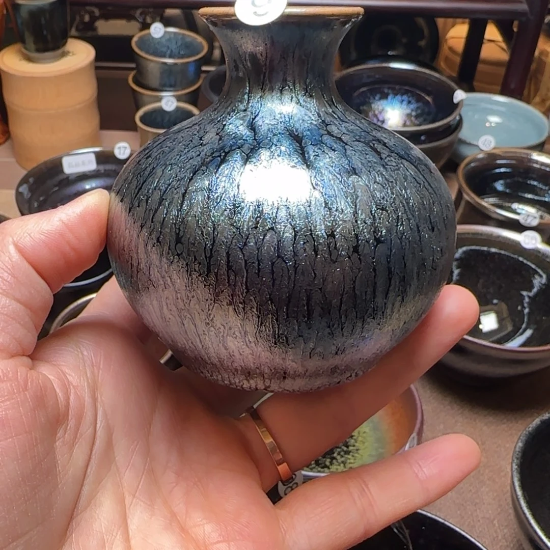 茶盏9若叶百花花瓶