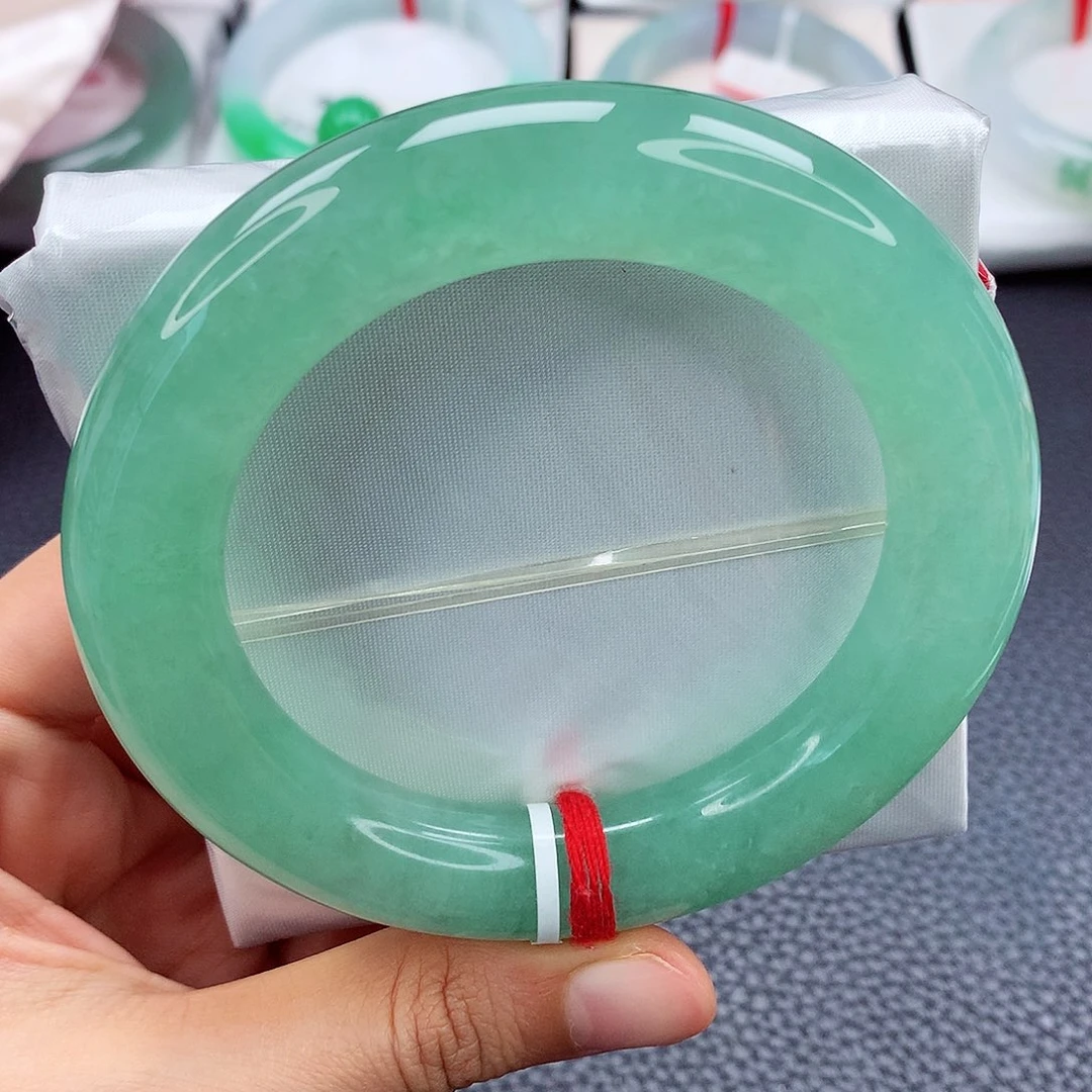 翡翠手镯未镶嵌57.7 双13 大胖绿