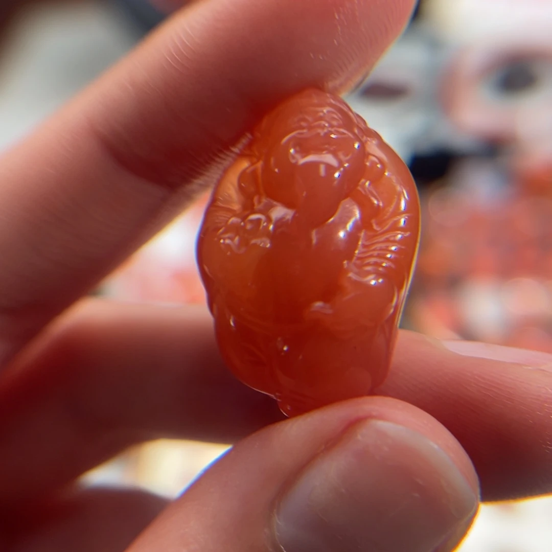 南红玛瑙未镶嵌财神爷