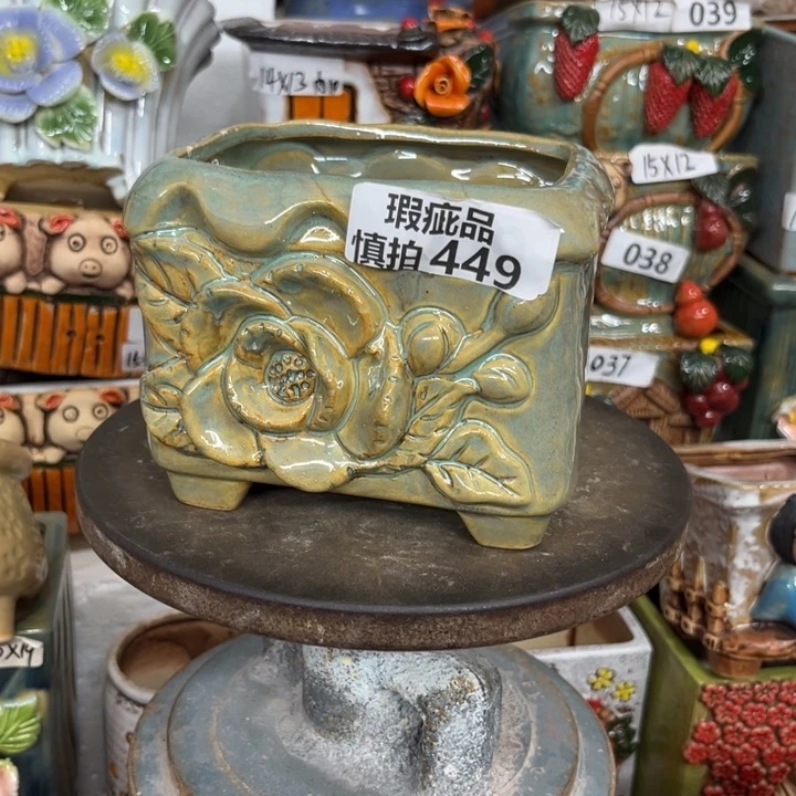 紫砂花盆粗陶材质多肉花盆