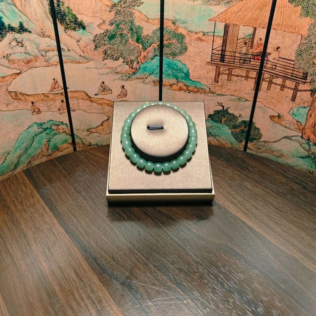 L和田玉桶珠手串（卡8）0364