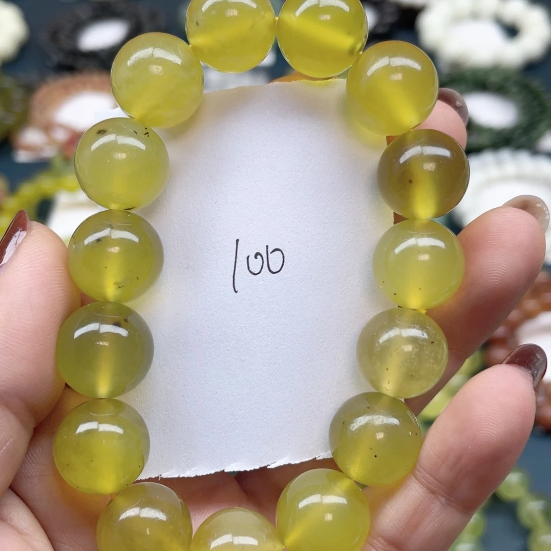 未镶嵌蛇纹石玉手链