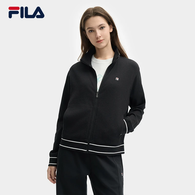 Fila/斐乐女装【春季新款针织长袖立领】休闲运动外套F11W528501F