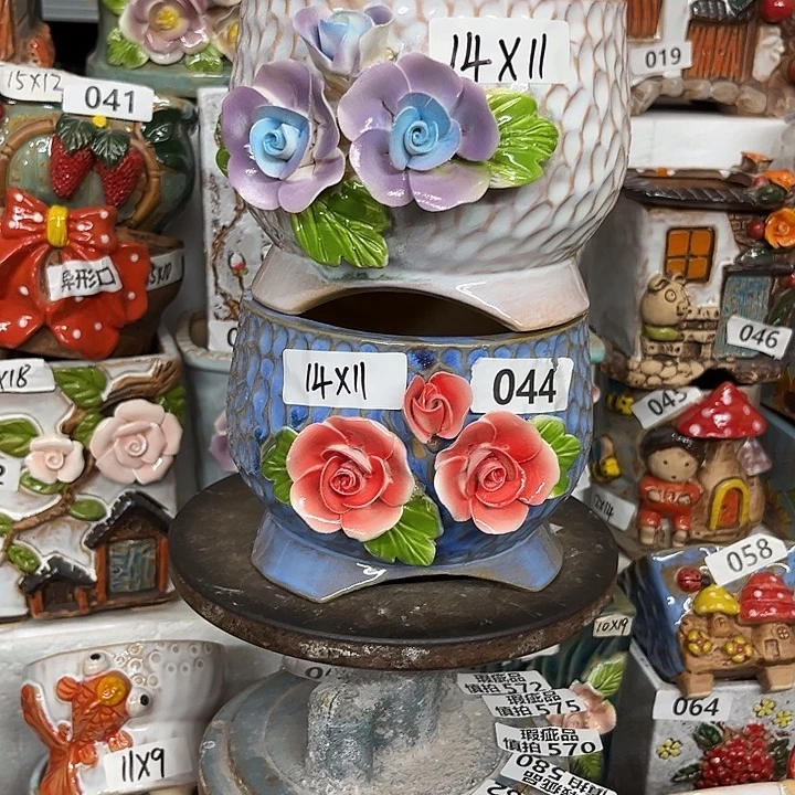 紫砂花盆粗陶材质多肉花盆