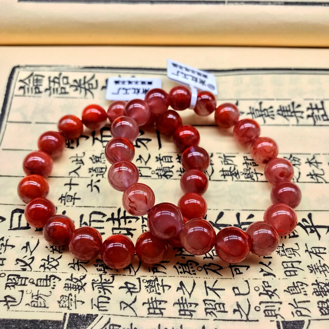 【小雪】南红四川瓦西精美牛血红百搭手串11mm（多样式发其一）