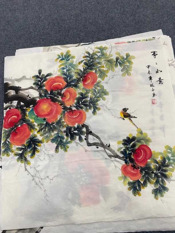 四尺柿子68.68画