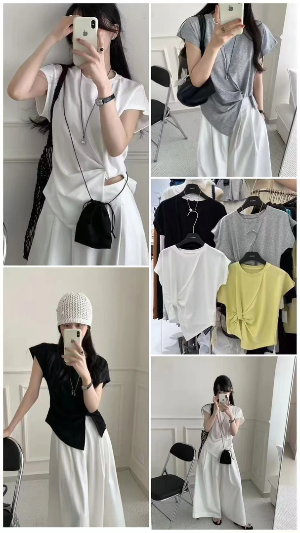 叙旧姑嫂 百搭休闲韩版显瘦百搭T恤6202