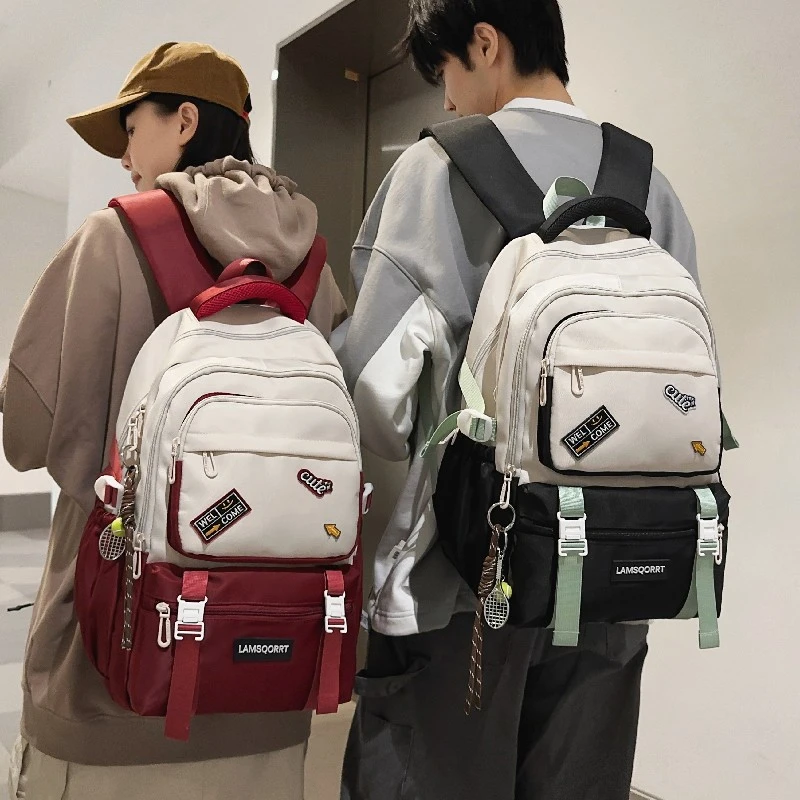新款大容量双肩包初中生高中生大学生时尚百搭轻便旅游背包中学生