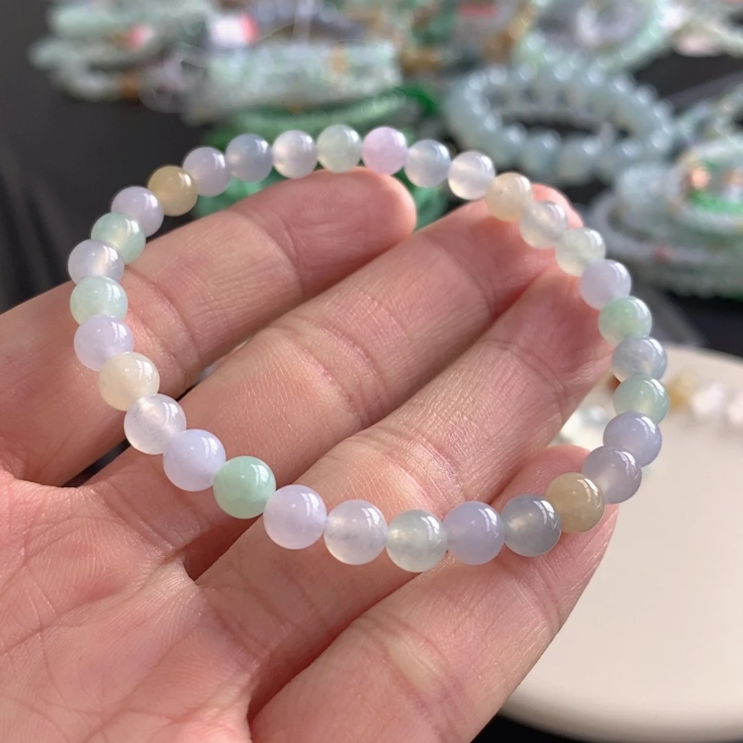 翡翠未镶嵌手链卡5.5