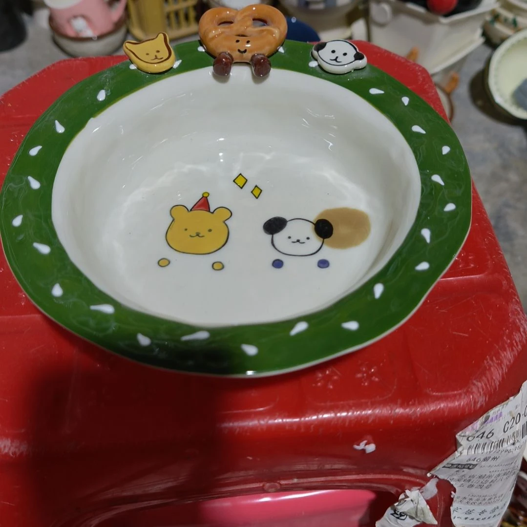 瓷瑕疵陶瓷介意不拍绿边深染色