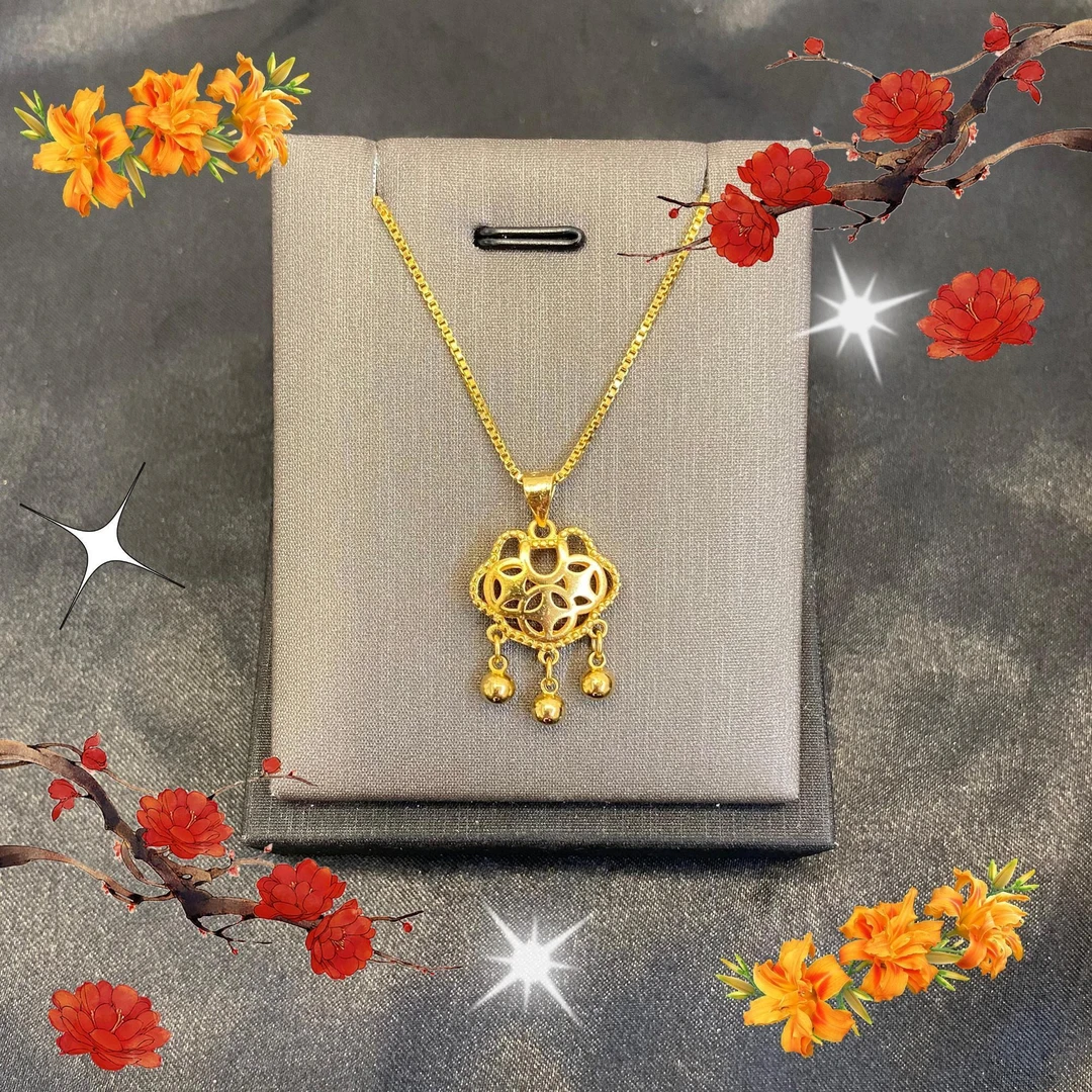 如懿恋 合金项链 【精致如意小锁】复古气质时尚优雅锁骨链典雅轻奢