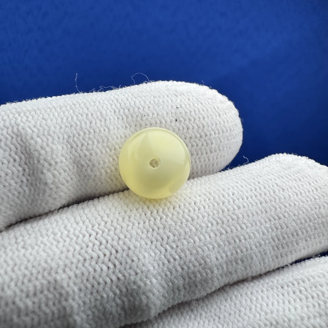A3638天然原矿蜜蜡 白蜜圆珠10.3mm一物一图假一罚十