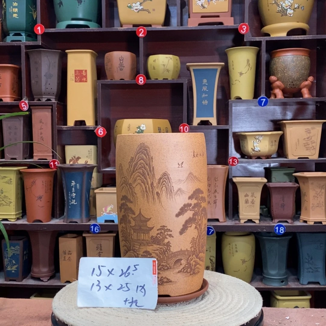 紫砂艺术紫砂花盆