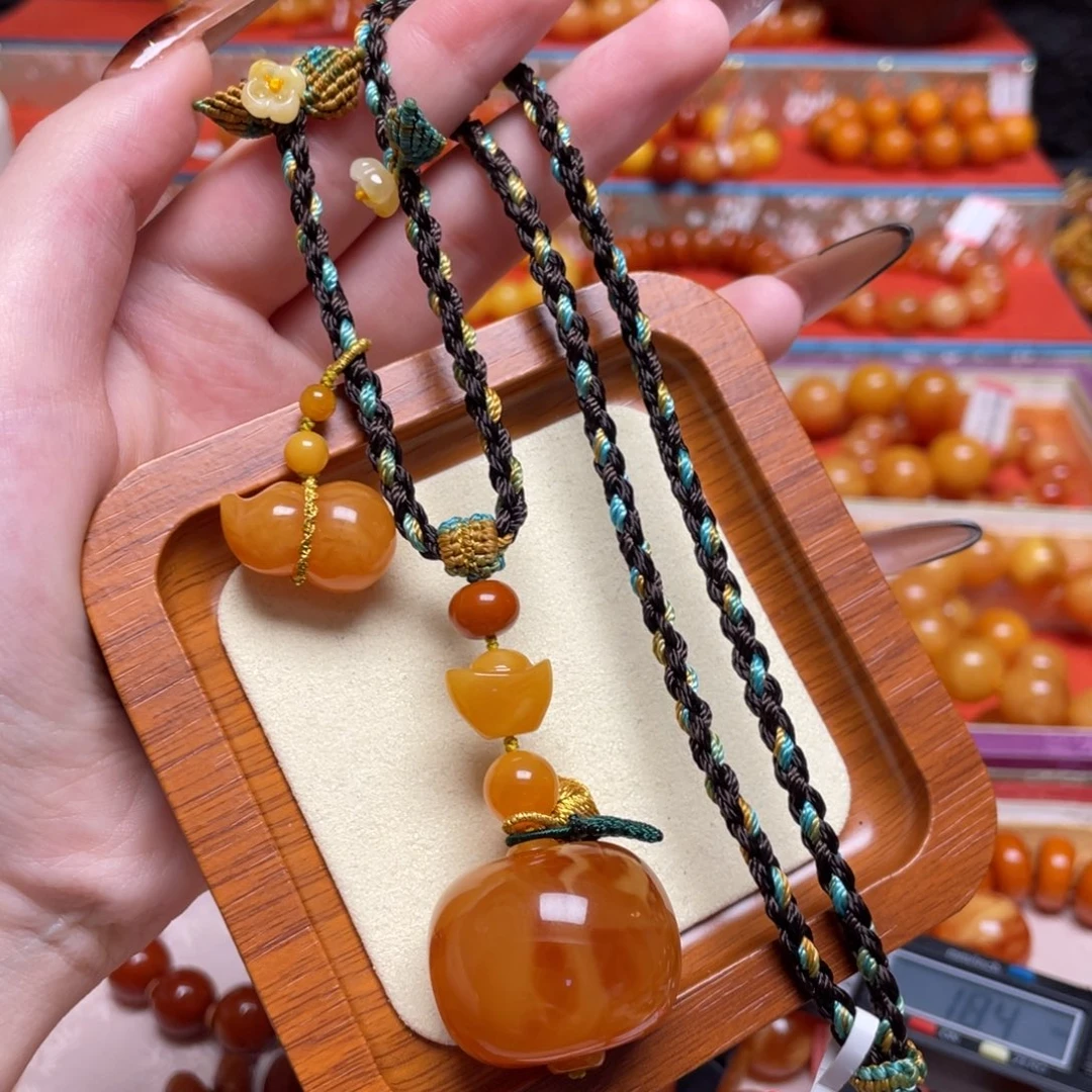 蜜蜡未镶嵌颈饰项链