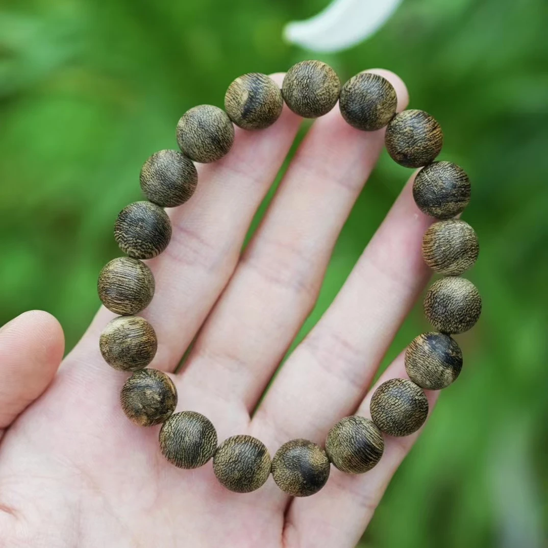 沉香11mm正区文莱黑棋软丝蛇皮纹 沁心的薄荷凉，甘甜清透