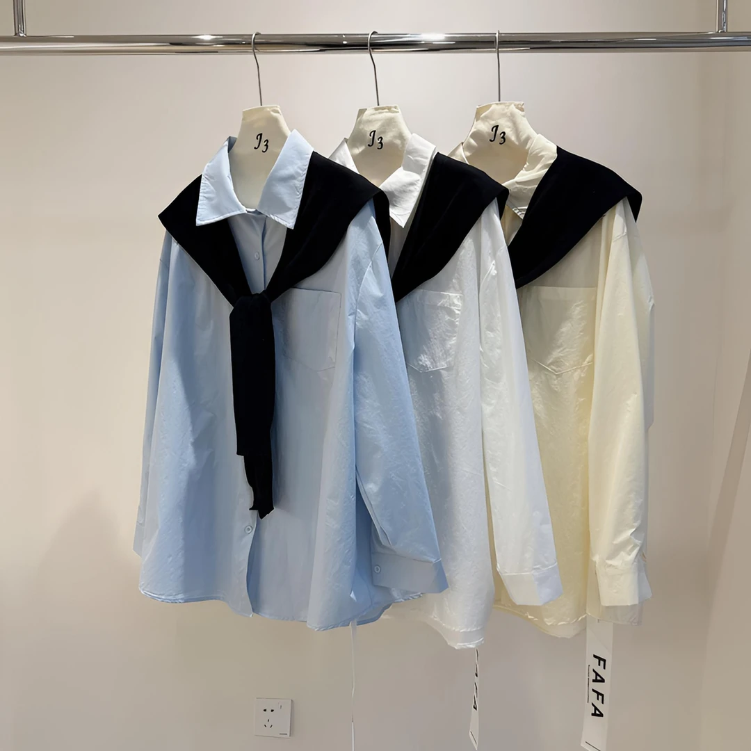 【6200】新款春季多色小披肩衬衫夏季外搭空调房护肩打结衬衫女围巾