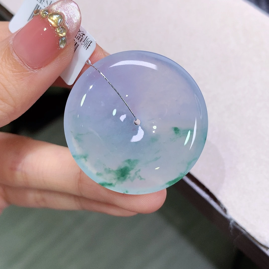 翡翠未镶嵌颈饰36.3-6莫奈花园