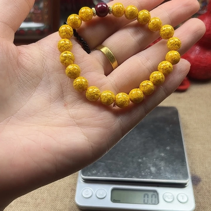 天然辰砂雄黄手链