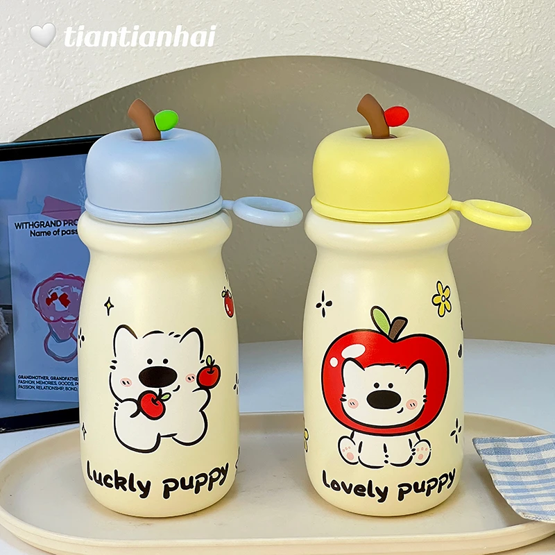 2025高颜值便携水杯可爱学生ins保温杯耐用卡通316不锈钢女生简约