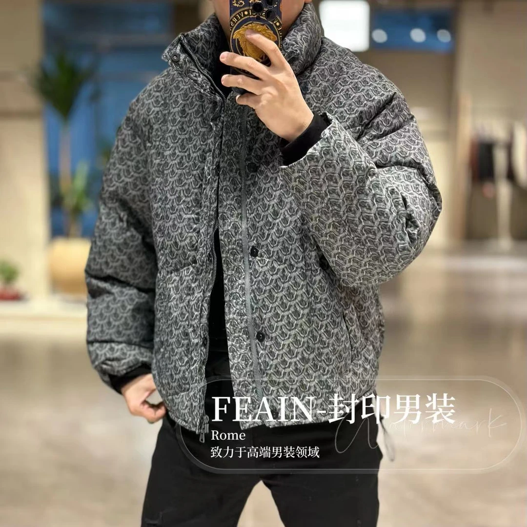 【鹅绒】高端定制编织印花工艺龟背设计潮牌鹅绒服23780